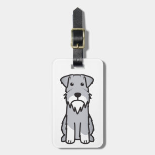 Miniaturschnauzer-HundeCartoon Gepäckanhänger