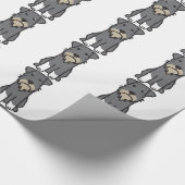 Miniaturschnauzer-HundeCartoon Geschenkpapier (Ecke)
