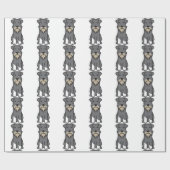 Miniaturschnauzer-HundeCartoon Geschenkpapier (Flach)