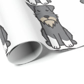 Miniaturschnauzer-HundeCartoon Geschenkpapier (Rolleneckpunkt)