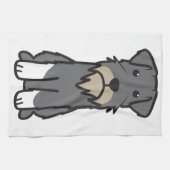 Miniaturschnauzer-HundeCartoon Geschirrtuch (Horizontal)