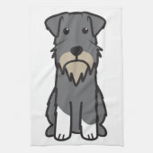 Miniaturschnauzer-HundeCartoon Geschirrtuch (Vertikal)