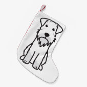 Miniaturschnauzer-HundeCartoon Kleiner Weihnachtsstrumpf (Vorderansicht (hängend))