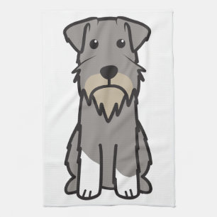 Miniaturschnauzer-HundeCartoon Küchentuch