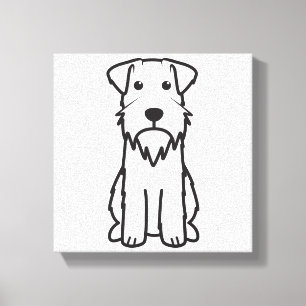 Miniaturschnauzer-HundeCartoon Leinwanddruck