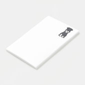 Miniaturschnauzer-HundeCartoon Post-it Klebezettel (angewinkelt)