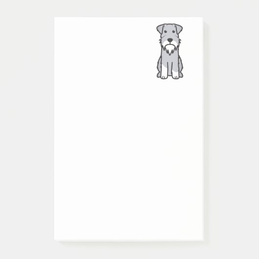 Miniaturschnauzer-HundeCartoon Post-it Klebezettel (Vorderseite)