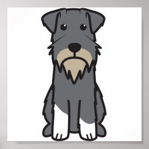 Miniaturschnauzer-HundeCartoon Poster