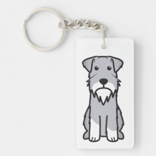 Miniaturschnauzer-HundeCartoon Schlüsselanhänger