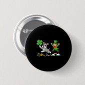 Miniaturschnauzer Kleeblatt St. Patricks Tag Damen Button (Vorne & Hinten)
