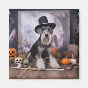 Miniaturschnauzer-Kürbisse Halloween Gruselig  Magnet