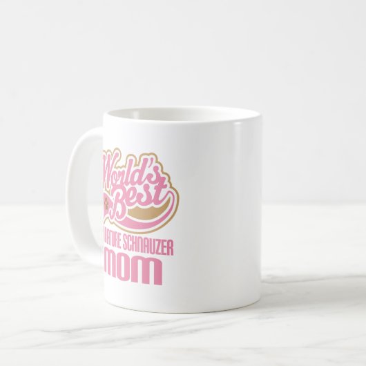 Miniaturschnauzer-Mama-Hundezucht-Geschenk Kaffeetasse (Vorderseite Links)