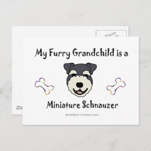 MiniaturSchnauzer Postkarte (Vorne/Hinten)