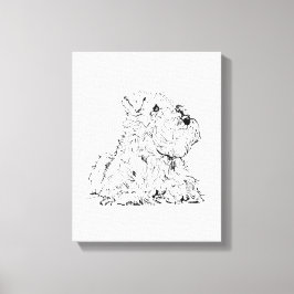 Miniaturschnauzer-Wandkunst – Minimalistisch  Leinwanddruck