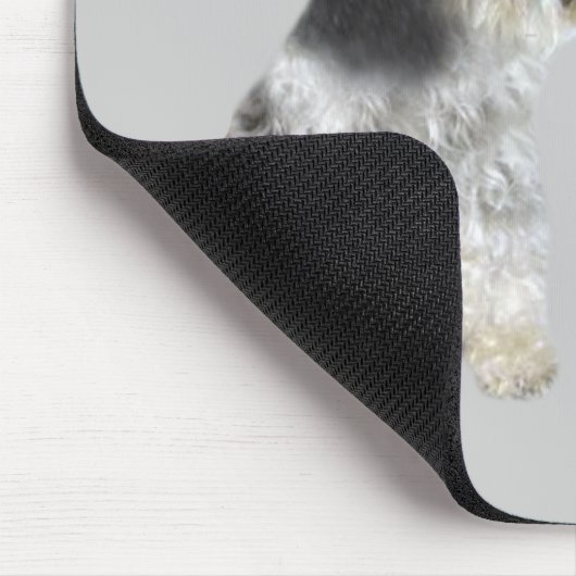 MiniaturSchnauzers wollen gerade, um Spaß Mousepad (Ecke)