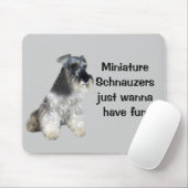 MiniaturSchnauzers wollen gerade, um Spaß Mousepad (Mit Mouse)