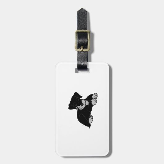 Miniaturschnuazuer-Cartoon Gepäckanhänger (Vorderseite vertikal)