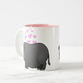 Miniaturschwein-Liebe Zweifarbige Tasse (Vorderseite Links)