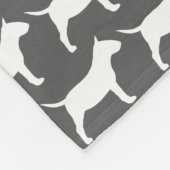 Miniaturstier-Terrier-Silhouette-Muster Fleecedecke (Ecke)