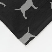 Miniaturstier-Terrier-Silhouette-Muster Fleecedecke (Ecke)