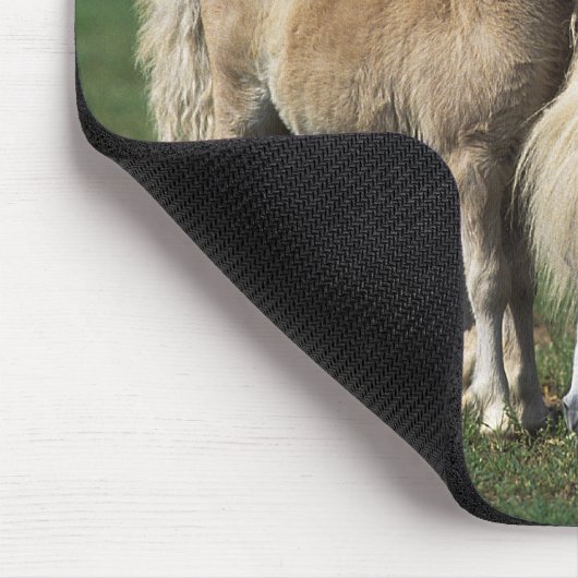 Miniaturstute u. Fohlen 1 Mousepad (Ecke)
