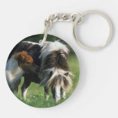 Miniaturstute u. Fohlen 2 Schlüsselanhänger (Rückseite)