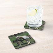 Miniaturstute u. Fohlen stehend Untersetzer (Rechte Seite)