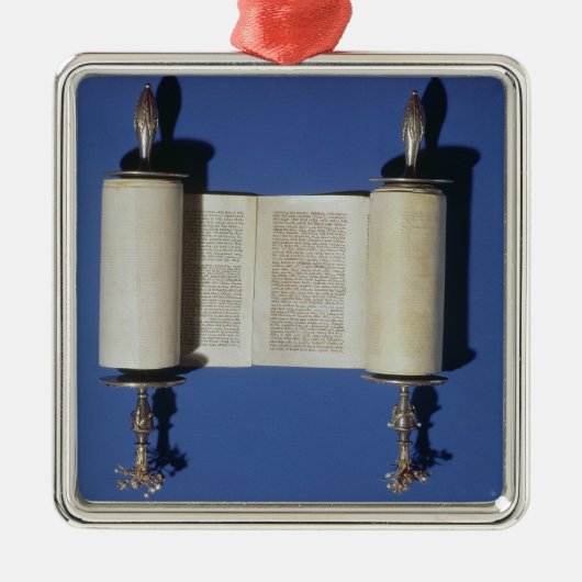 MiniaturTorah Rolle, 1765 Silbernes Ornament (Vorne)