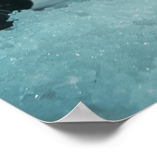 Miniaturwagen mit Weihnachtsbaum auf r Poster (Ecke)