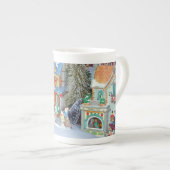 Miniaturweihnachtsdorf Porzellantasse (Vorderseite Rechts)