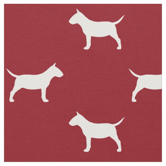 MiniBull Terrier Silhouetten MiniBull Hunde Stoff (Nahaufnahme)