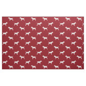MiniBull Terrier Silhouetten MiniBull Hunde Stoff (Fat Quarter (45,7 x 55,9 cm))