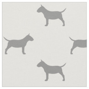 MiniBull Terrier Silhouetten MiniBull Hunde Stoff