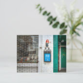 Minicab Graffiti Postkarte (Stehend Vorderseite)