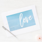 Minichampagne-Flaschen-Aufkleber, Wedding Rechteckiger Aufkleber (Umschlag)