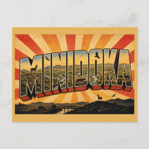 Minidoka Idaho High Desert Sagebrush Plain Kunst Postkarte