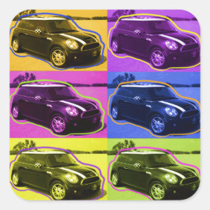 MINIfassbinder-POP-AUFKLEBER Quadratischer Aufkleber