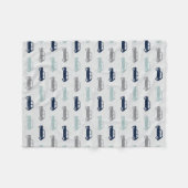 Minifassbinder unterwegs - blau u. Grau - Fleecedecke (Vorderseite (Horizontal))