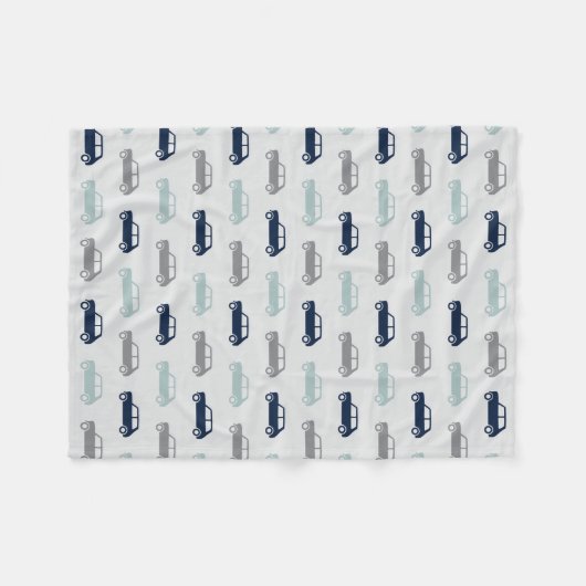 Minifassbinder unterwegs - blau u. Grau - Fleecedecke (Vorderseite (Horizontal))