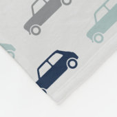 Minifassbinder unterwegs - blau u. Grau - Fleecedecke (Ecke)