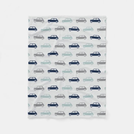 Minifassbinder unterwegs - blau u. Grau - Fleecedecke (Vorderseite)