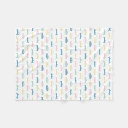 Minifassbinder unterwegs - Pastell - Fleecedecke (Vorderseite (Horizontal))