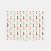 Minifassbinder unterwegs - Pfirsich u. aquamarines Fleecedecke (Vorderseite (Horizontal))