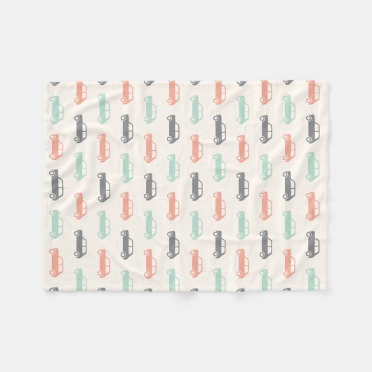 Minifassbinder unterwegs - Pfirsich u. aquamarines Fleecedecke (Vorderseite (Horizontal))