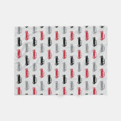 Minifassbinder unterwegs - Rot u. Schwarzes - Fleecedecke (Vorderseite (Horizontal))