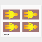 Minifig [Golden] durch Anpassen von My Minifig Rechteckiger Aufkleber (Blatt)