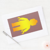 Minifig [Golden] durch Anpassen von My Minifig Rechteckiger Aufkleber (Umschlag)