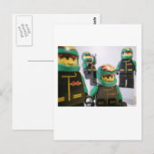Minifig Motorradstanzteam Postkarte (Vorne/Hinten)