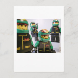 Minifig Motorradstanzteam Postkarte