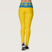 Miniflagge Schweden-Leggings-| Deluxe Leggings (Rückseite)